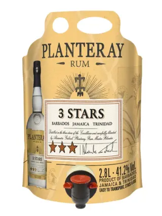 PLANTERAY RUM Three Stars White Rum eco-poche
